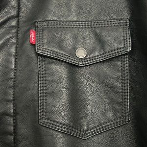 Men's Faux Leather Levi Jacket - Gem